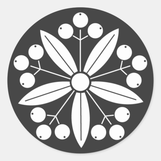 Sticker Rond plantes [Famille Crest] (Devant)