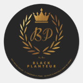 STICKER ROND PLANTEUR NOIR 3 (Devant)