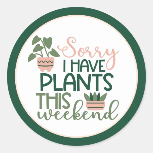 Sticker Rond Plants Garden (Devant)