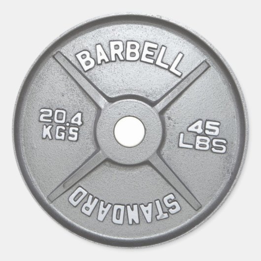 Sticker Rond Plaque Barbell (Devant)