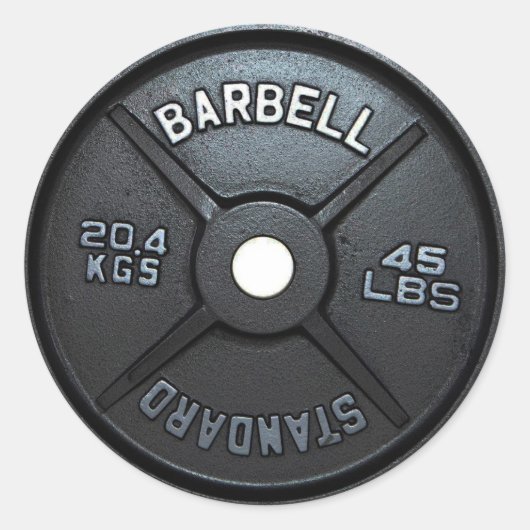 Sticker Rond Plaque Barbell (Devant)