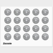 Sticker Rond Plaque Barbell - Ascenseur Lourd (Feuille)