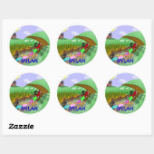 Sticker Rond Plaque Choo choo (Feuille)