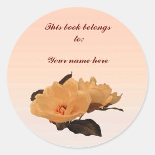 Sticker Rond Plaque de comptoir Fleurs de soie