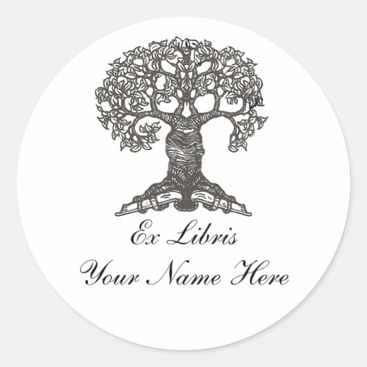 Sticker Rond Plaque de lecture de l'arborescence (Devant)
