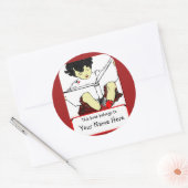 Sticker Rond Plaque de lecture enfant (Enveloppe)