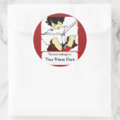 Sticker Rond Plaque de lecture enfant (Sac)