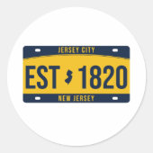 Sticker Rond Plaque de licence d'état Retro New Jersey Souvenir (Devant)