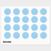 Sticker Rond Plaque de livre bleu (Feuille)