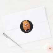 STICKER ROND PLAQUE DE LIVRE HAMSTER : ARTWORK (Enveloppe)