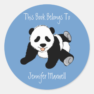 Sticker Rond Plaque de l'ours Panda