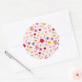 Sticker Rond Plaque de papier de jardin de charme (Enveloppe)