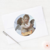 Sticker Rond Plaque de préraphaélite Cupid & Psyche (Enveloppe)