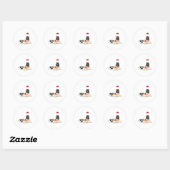 Sticker Rond Plaque de sushi (Feuille)