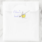 Sticker Rond plaque d'immatriculation de lapin peintre (Sac)
