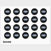 Sticker Rond Plaque d'immatriculation de New York _1 (Feuille)