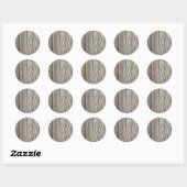 Sticker Rond Plaque en bois patiné w Arrière - plan de grain Mo (Feuille)