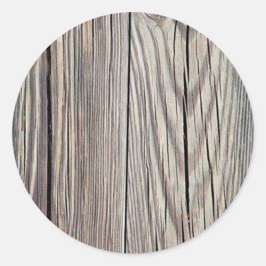 Sticker Rond Plaque en bois patiné w Arrière - plan de grain Mo (Devant)