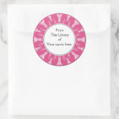 Sticker Rond Plaque-Fleurs Pink-Chaud (Sac)