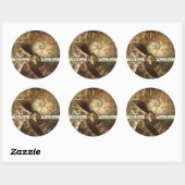 Sticker Rond Plaque friable cannelle et gingembre (Feuille)