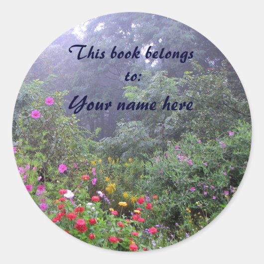 Sticker Rond Plaque Jardin (Devant)