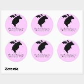 Sticker Rond Plaque-livre volante (Feuille)