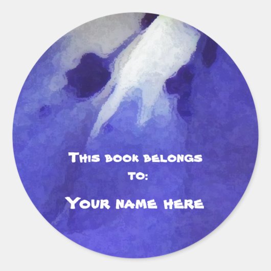 Sticker Rond Plaque Lobelia bleue (Devant)