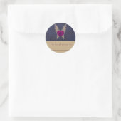 Sticker Rond Plaque-mère de coeur violet (Sac)