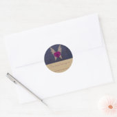 Sticker Rond Plaque-mère de coeur violet (Enveloppe)