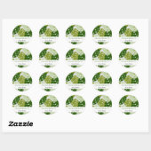Sticker Rond Plaque Motif Monstera Leaf (Feuille)