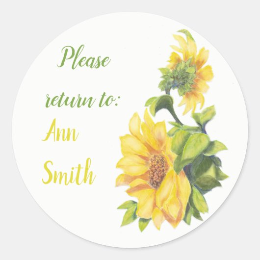 Sticker Rond Plaque pour Customiser Fleur de jardin de tourneso (Devant)