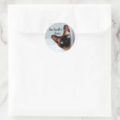 Sticker Rond Plaque pour Customiser Funny Peeking Cat (Sac)