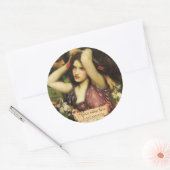 Sticker Rond Plaque pré-Raphaelite "Flora and the Zephyrs" (Enveloppe)