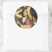 Sticker Rond Plaque pré-Raphaelite "Flora and the Zephyrs" (Sac)