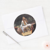 Sticker Rond Plaque pré-Raphaelite "La Dame de Shalott" (Enveloppe)