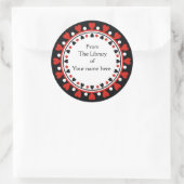Sticker Rond Plaque - Red Hearts Pois blanc (Sac)