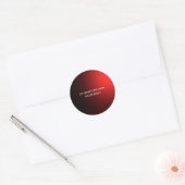 Sticker Rond Plaque rouge noire moderne (Enveloppe)