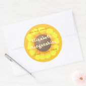 Sticker Rond Plaque tournesol (Enveloppe)
