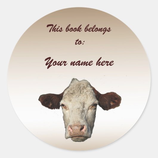 Sticker Rond Plaque vache (Devant)