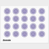 Sticker Rond Plaques de livres personnalisées : Lavender Pois (Feuille)
