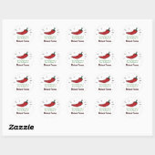 Sticker Rond Plaques de livres Red Chili Pepper (Feuille)