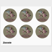 Sticker Rond Plaques de livres Rosebud (Feuille)