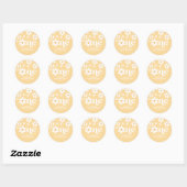 Sticker Rond Plaques de papier 1er anniversaire Fleur de margue (Feuille)