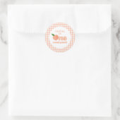 Sticker Rond Plaques de papier d'anniversaire d'une pêche douce (Sac)
