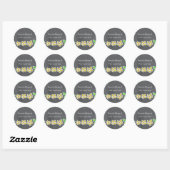 Sticker Rond Plaques de réservation personnalisées|Tableau de b (Feuille)