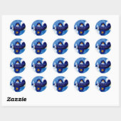 Sticker Rond Plaques du livre de nom (Feuille)