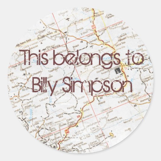 Sticker Rond Plaques du livre de nom (Devant)