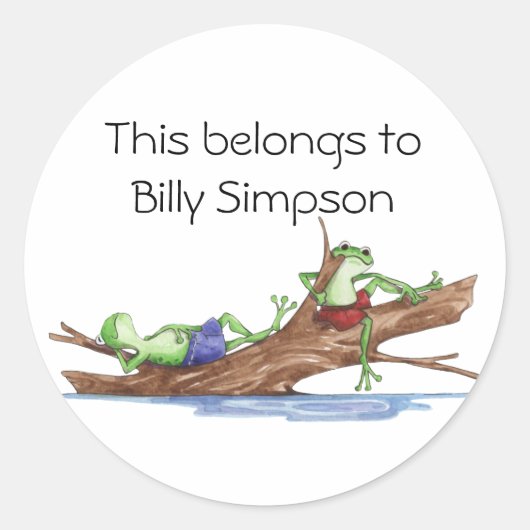 Sticker Rond Plaques du livre de nom (Devant)