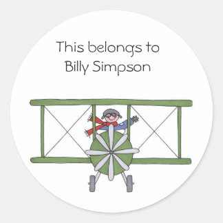 Sticker Rond Plaques du livre de nom