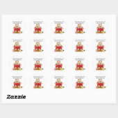 Sticker Rond Plaques du livre de nom (Feuille)